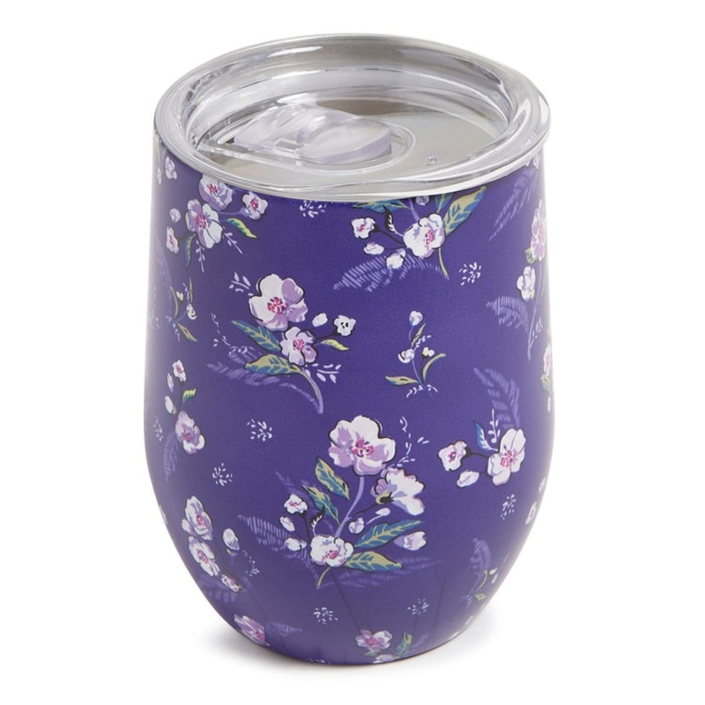 Vera Bradley Stainless Steel Tumbler 12 oz – Wild Roses | Stemless Wine Glass - Picture 2 of 4
